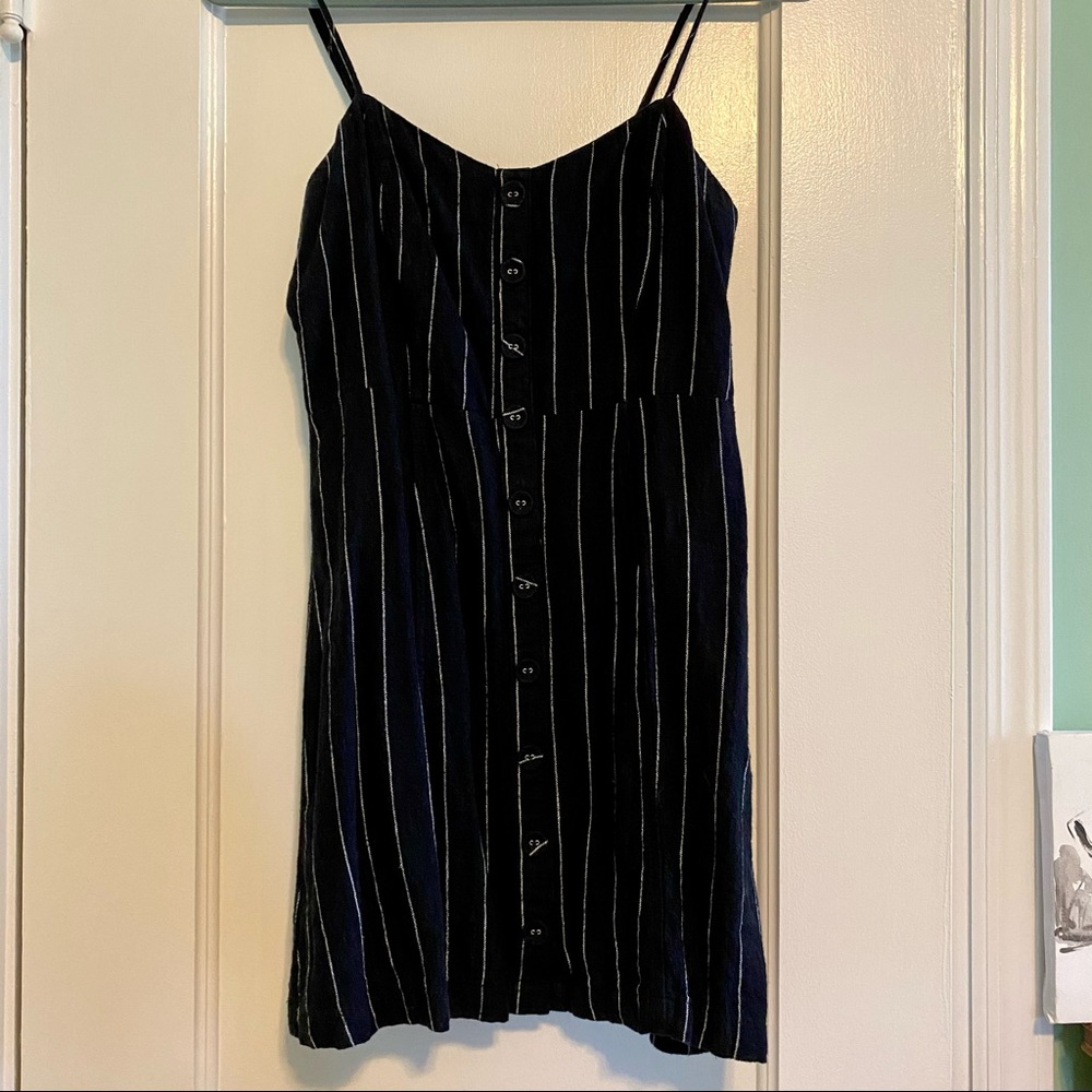 Forever 21 black striped mini dress